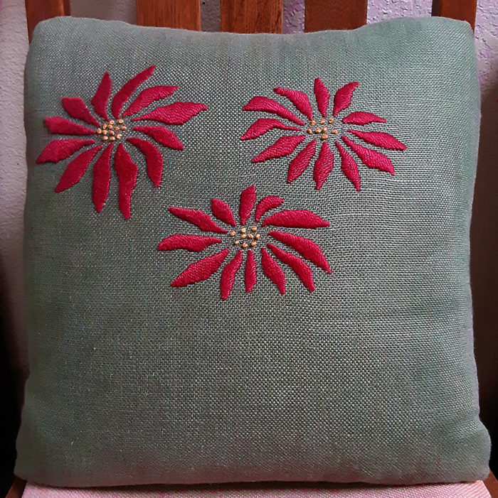 Poinsettia Pillow