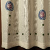 Ivory Linen w/blue Mackintosh Rose stencil