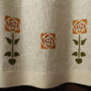 Craftsman Linen, Ivory Curtain w/ Rose stencil