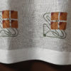 Fine Scrim with Stencilled Checkerberry, unfinished curtain - Image 3