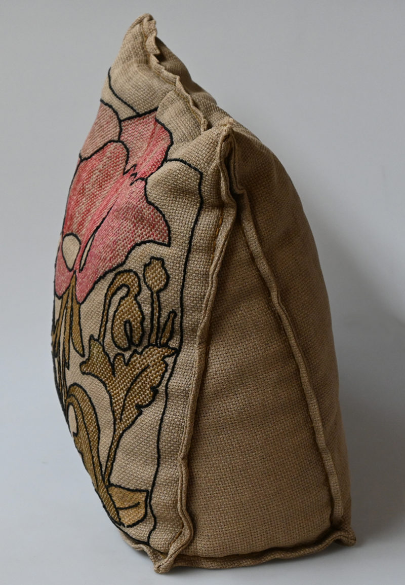 Poppy Wedge Pillow Arts & Crafts Period Textiles